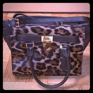 Michael Kors Hamilton Leopard Traveler Brand New ✨